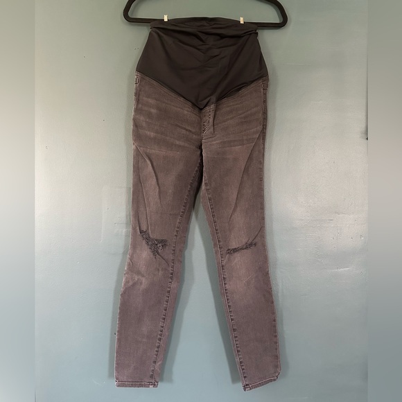 Madewell Maternity Over-the-Belly Skinny Jeans in Black Sea size 24 - Picture 2 of 8